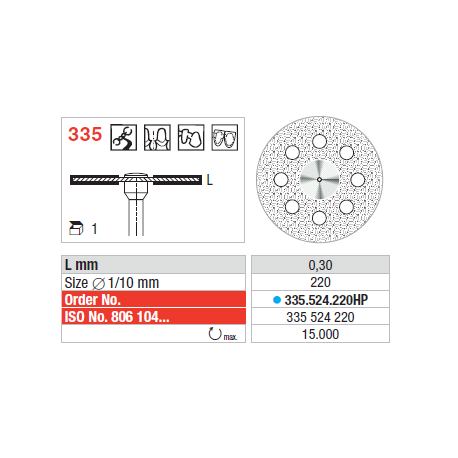 DISCHI 335.524.220 DIAM.HP