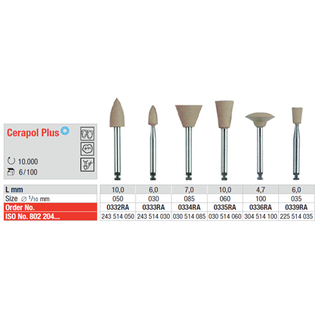 ABRASIVI 0332 pz.6 CERAPOL