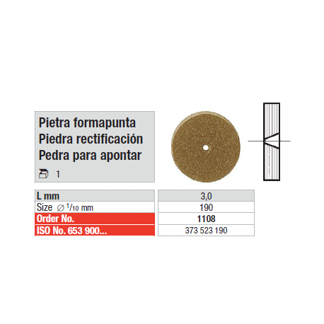 RUOTINA OCCLUPOL EDENTA 1108  Pz.6