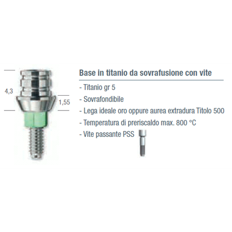 BASE IN TITANIO SVTSF450 ATIB33