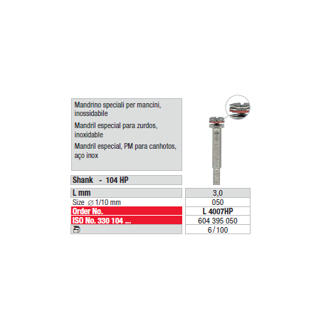 MANDRINI A VITE X MANCINI L4007-HP PZ. 6