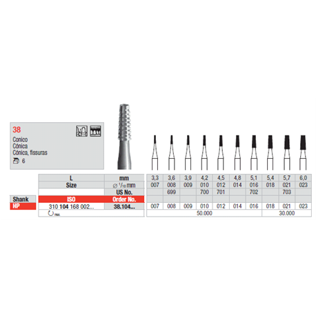 FRESE ACCIAIO 38.104.009 pz.6