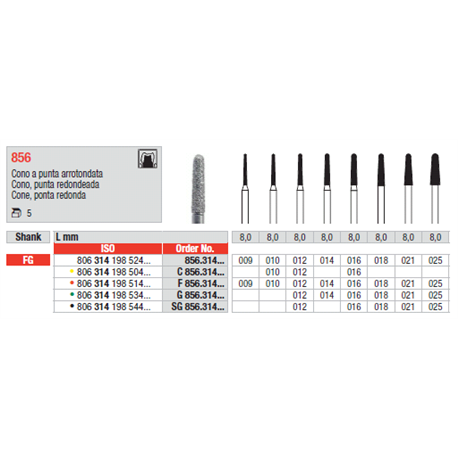 STRUM.856.314.018 AN. ROSSO 5pz         