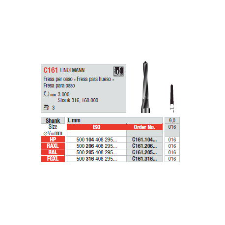FRESE TUNG.C161.316.016 Pz.3