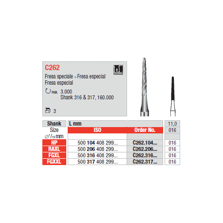 FRESE TUNG.C262.316.016 Pz.3