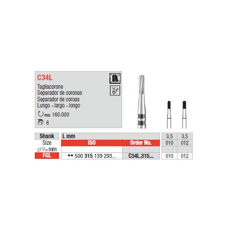 FRESE TUNG.C34L.315.010 Pz.6