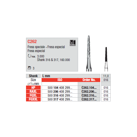 FRESE TUNG.C262.317.016 Pz.3
