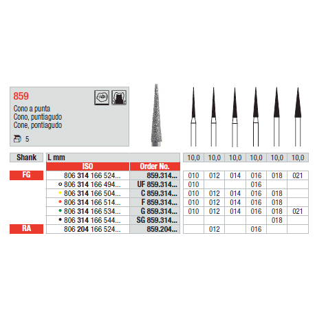 STRUM.859.314.012 STANDARD FG 5pz  