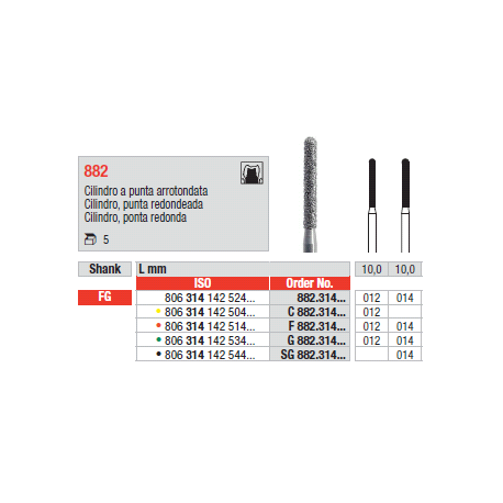 STRUM.882.314.012 AN.VERDE FG 5pz     