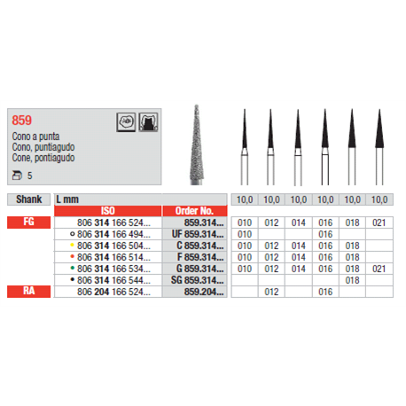 STRUM.859.314.010 AN.VERDE FG 5pz  