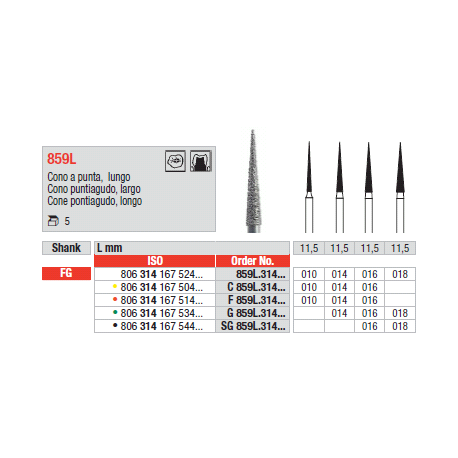 STRUM.859L.314.010 AN.GIALLO FG 5pz     