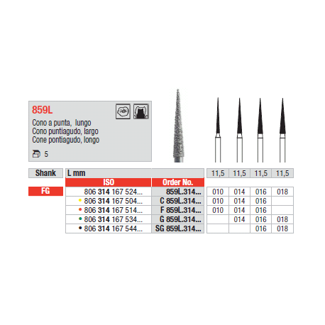 STRUM.859L.314.018 AN.VERDE FG 5PZ.