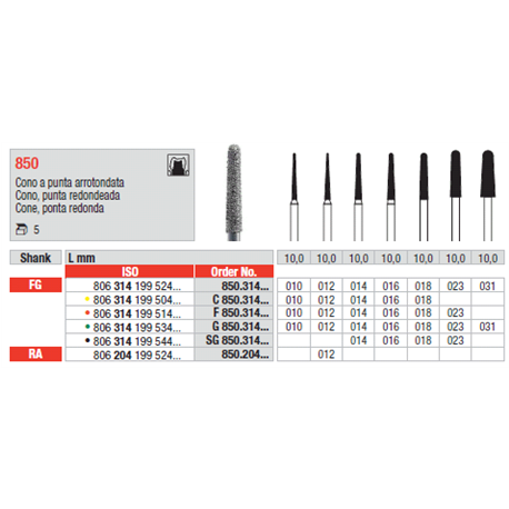 STRUM.850.314.016 AN. VERDE FG 5pz      