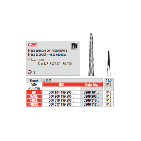 FRESE TUNG.C269.317.016 Pz.3            