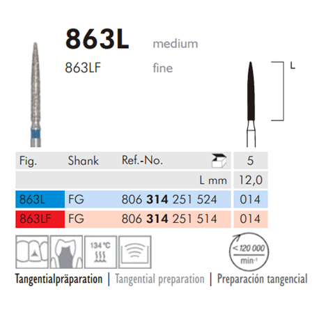 PUNTE DIAM.863L.314.014 Pz.5