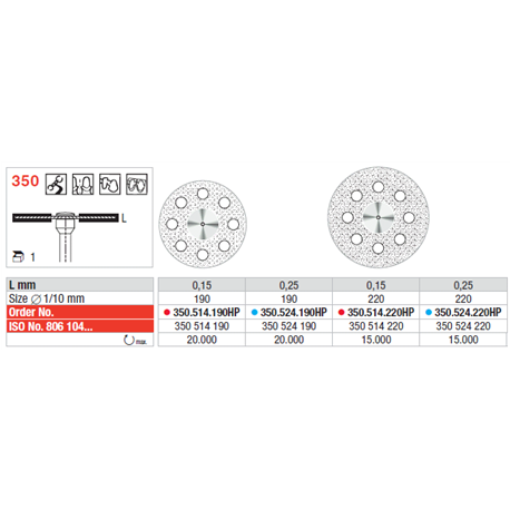 DISCHI 350.514.220 DIAM.HP