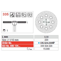 DISCHI 335.524.220 DIAM.HP