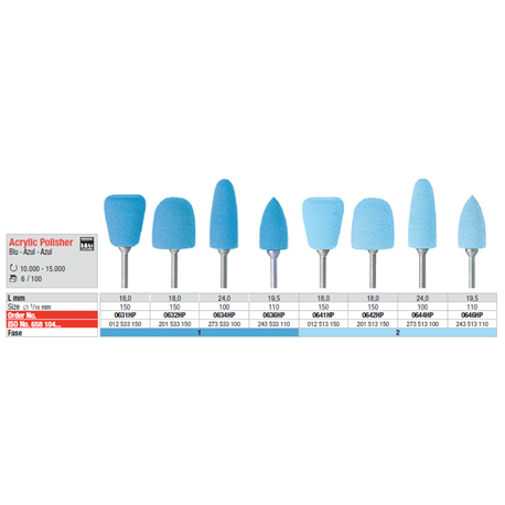 ABRASIVI 0636 pz.6 AZZURRI