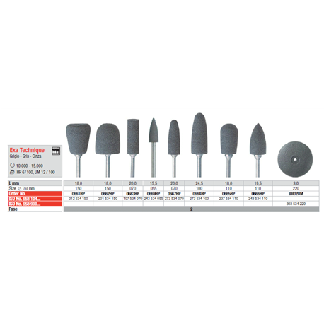 ABRASIVI 0665 pz.6 ANTRACITE
