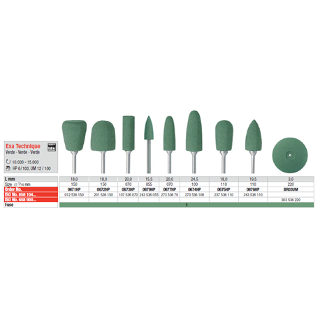 ABRASIVI 0676 pz.6 VERDI