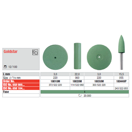 ABRASIVI 1802 pz.12 GOLDSTAR