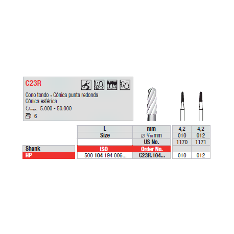 FRESE TUNG.C23R.104.012 Pz.6