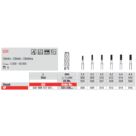 FRESE TUNG.C31.104.008 PZ6 HP