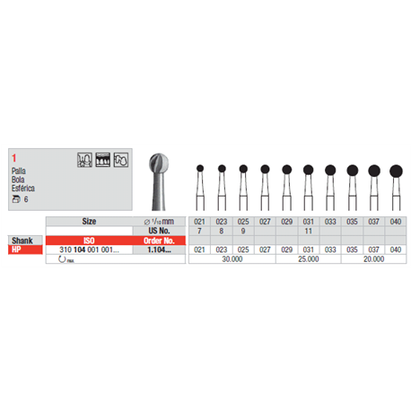 FRESE ACCIAIO 1.104.027 Pz.6