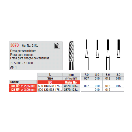 FRESE 3870.015 X SCANALATURE