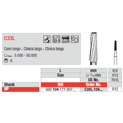 FRESE C33L.103.010 X SCANALATURA