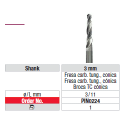 FRESA CONICA PIN0224 Pz.1