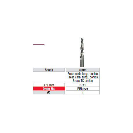 FRESA CONICA PIN0224 Pz.1