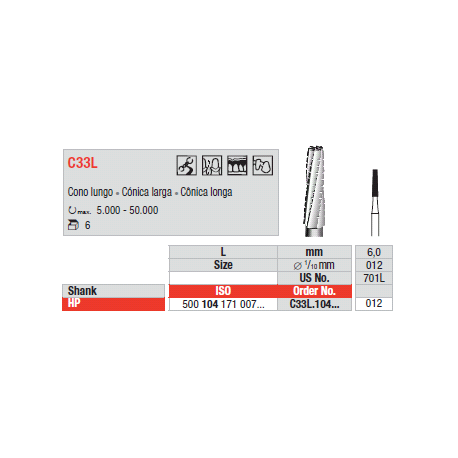 FRESE TUNG.C33L.104.012 Pz.6