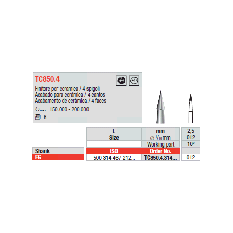 FRESE TC850.4FG FINIRE X CERAM.