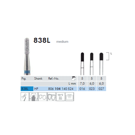 FRESE DIAMANTATE 838L.104.016 Pz.5