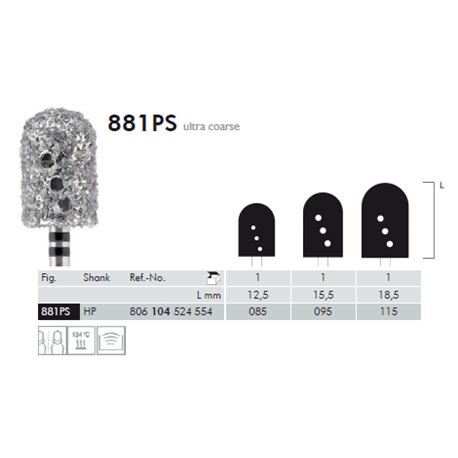 FRESE DIAMANTATE 881PS.104.095 Pz.1