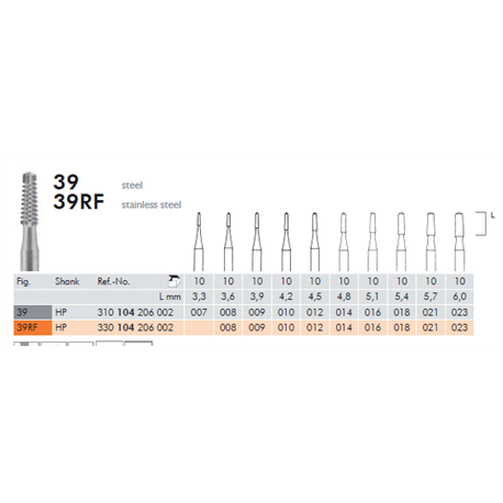 FRESE ACCIAIO HP 39.104.007 10