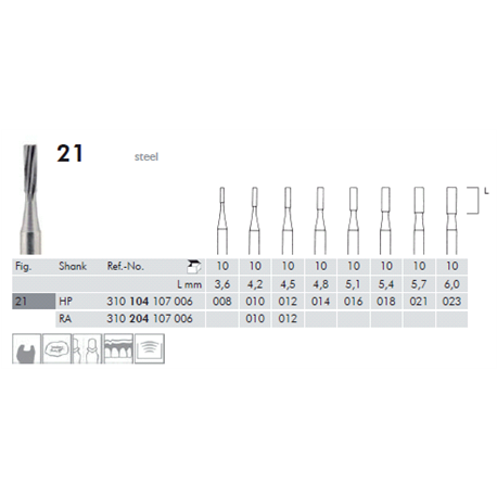 FRESE ACCIAIO 21.104.010 Pz.6